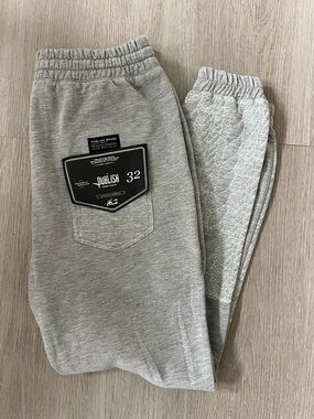 Publish Men's Light Gray Quilted Joggers